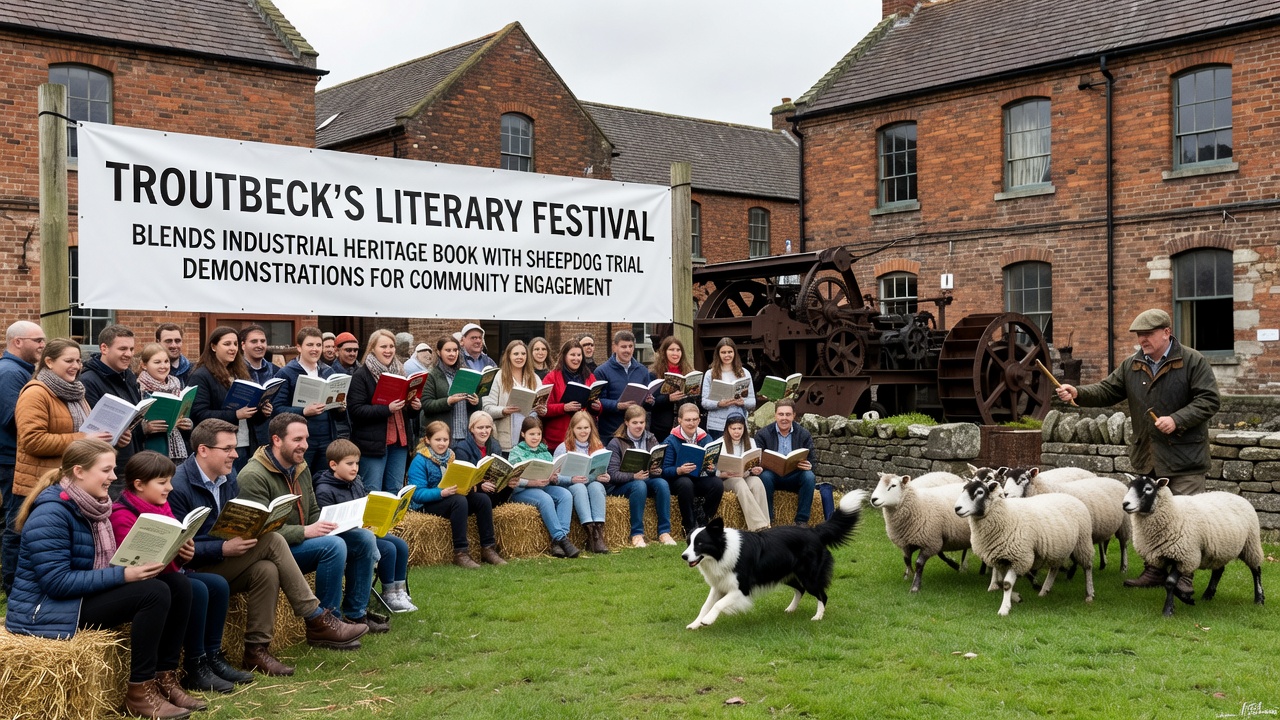 Troutbeck's Literary Festival Blends Industrial Heritage Book with Sheepdog Trial Demonstrations for Community Engagement